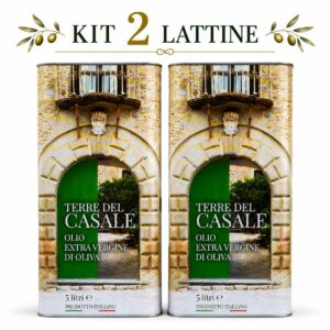 olio extraverdine di oliva italiano Terre del Casale kit 2 lattine